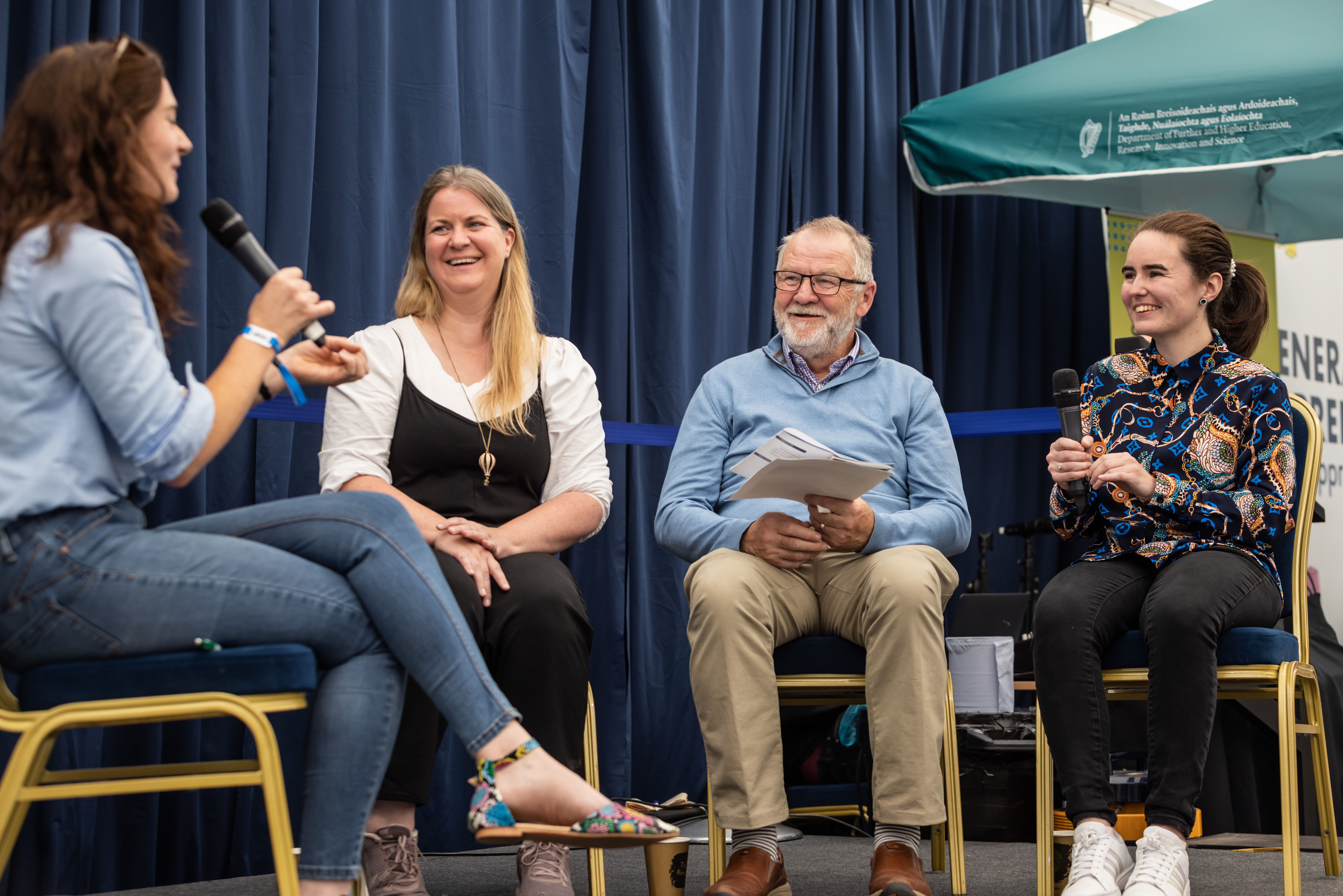 Panel laughing at Creative Ireland stage talk
